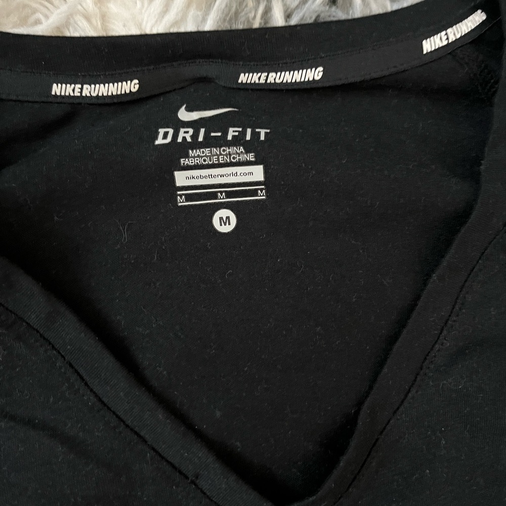 Black dri-fit Nike running shirt